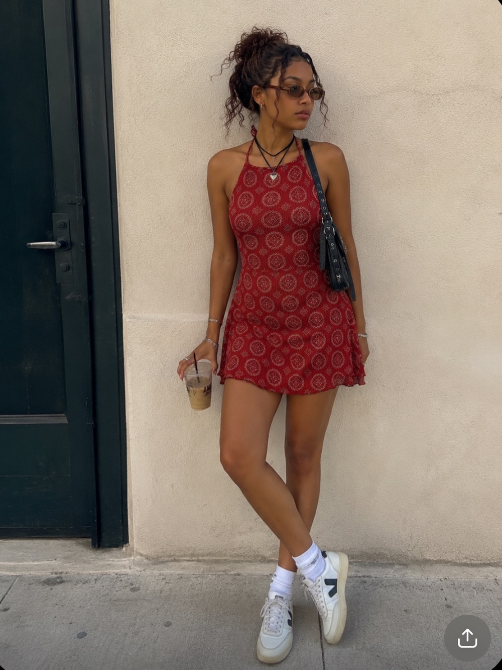 Brandy Melville Burgundy Sleeveless Dress One Size